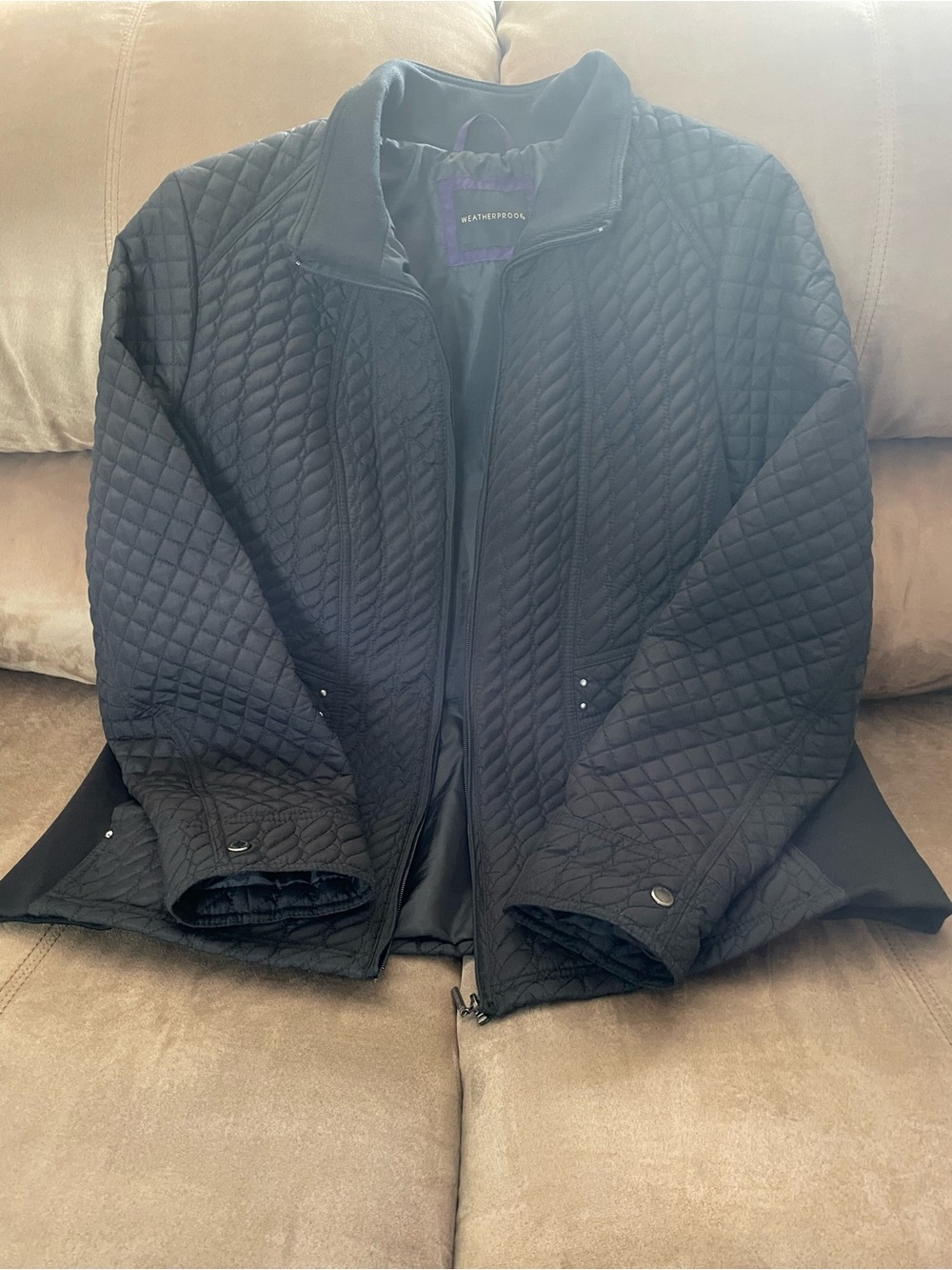 1XL Weatherproof Women’s Quilted Black Puffer Jacket